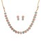 Classic Necklace with Rose Gold Plating Traditional Jewelry Matte Gold Necklace South Indian Jewelry Adjustable Slider Necklace Indian Wedding Favor Necklace for Women